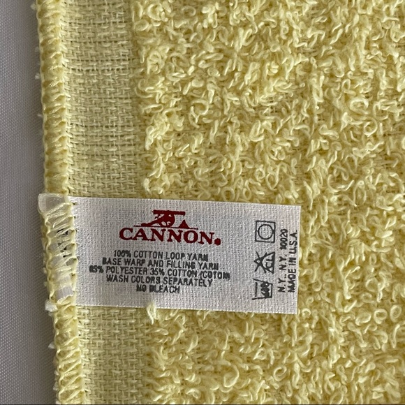CANNON Yellow Cotton Wash Cloths Lot of Six - Picture 2 of 3
